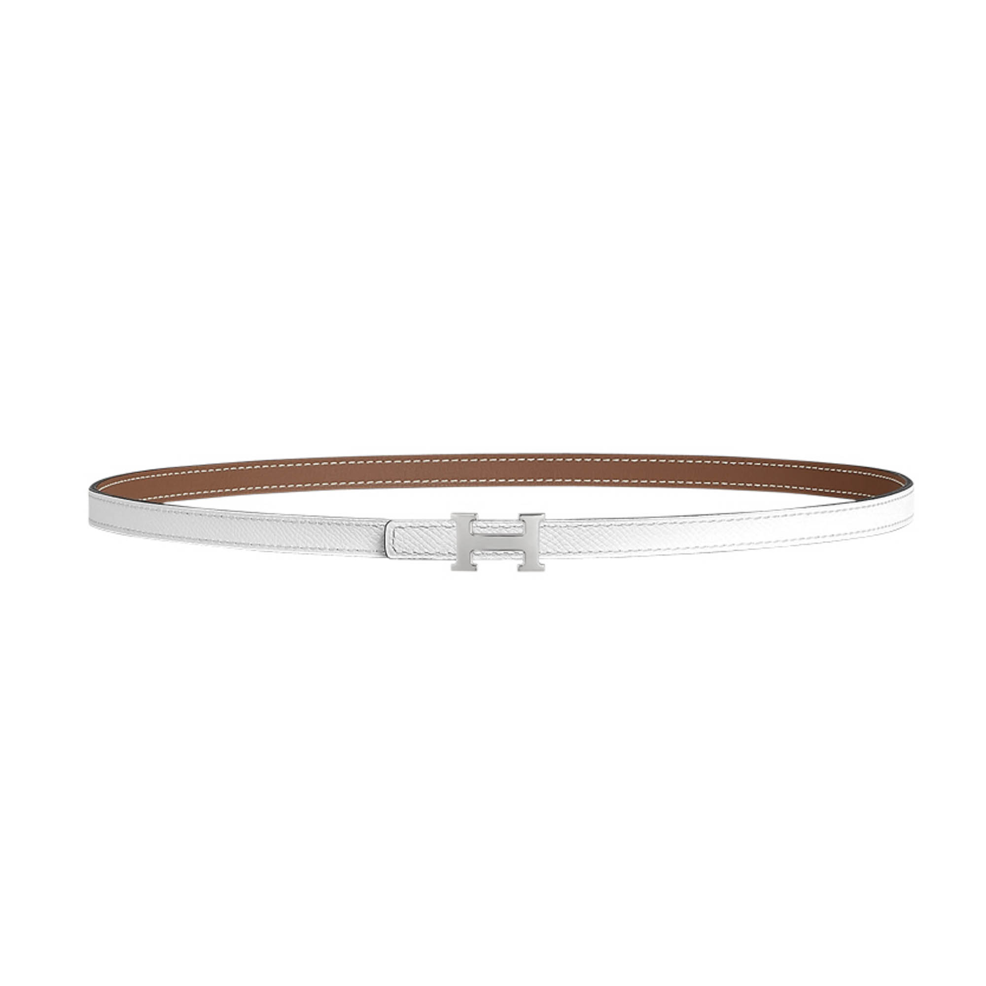 Hermès Mini 5382 Reversible Belt White and Gold – Mightychic
