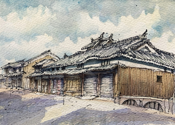 水彩で描く風景画 播磨の小京都 龍野 | 美緑（みりょく）空間