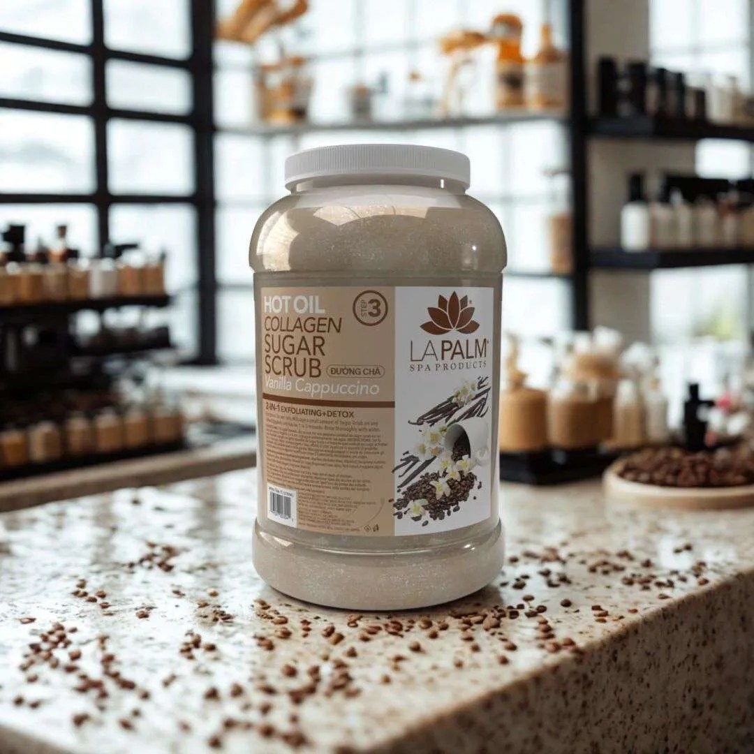 Hot Oil Sugar Scrub Vanilla Cappuccino - La Palm Products