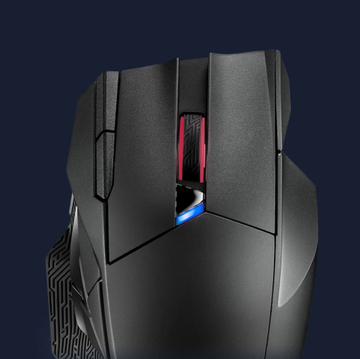 サイドボタンが個性的なデュアルモード接続ゲーミングマウス ASUS「ROG