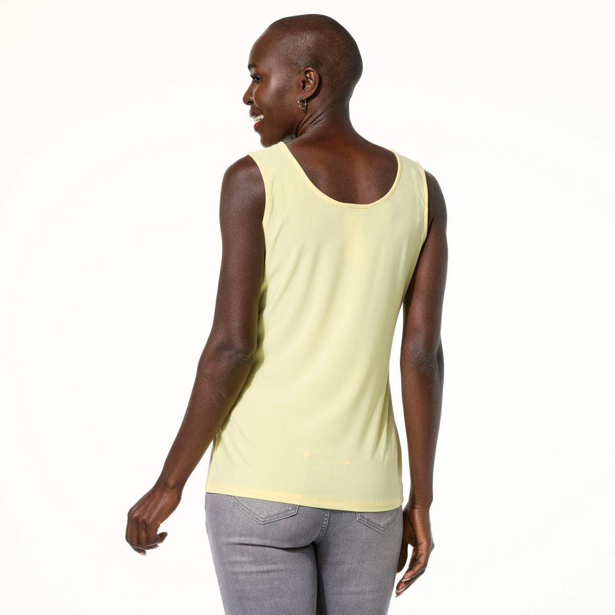 IMAN Global Chic 2-pack of Reversible Solid Stretch Knit Tank Tops