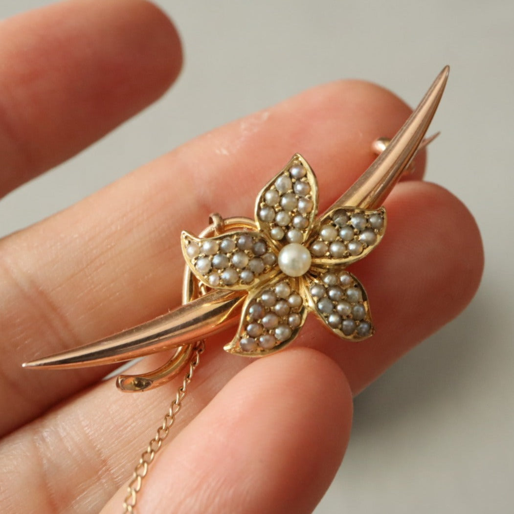 アンティークやヴィンテージのパールブローチ – illum seed pearl shop