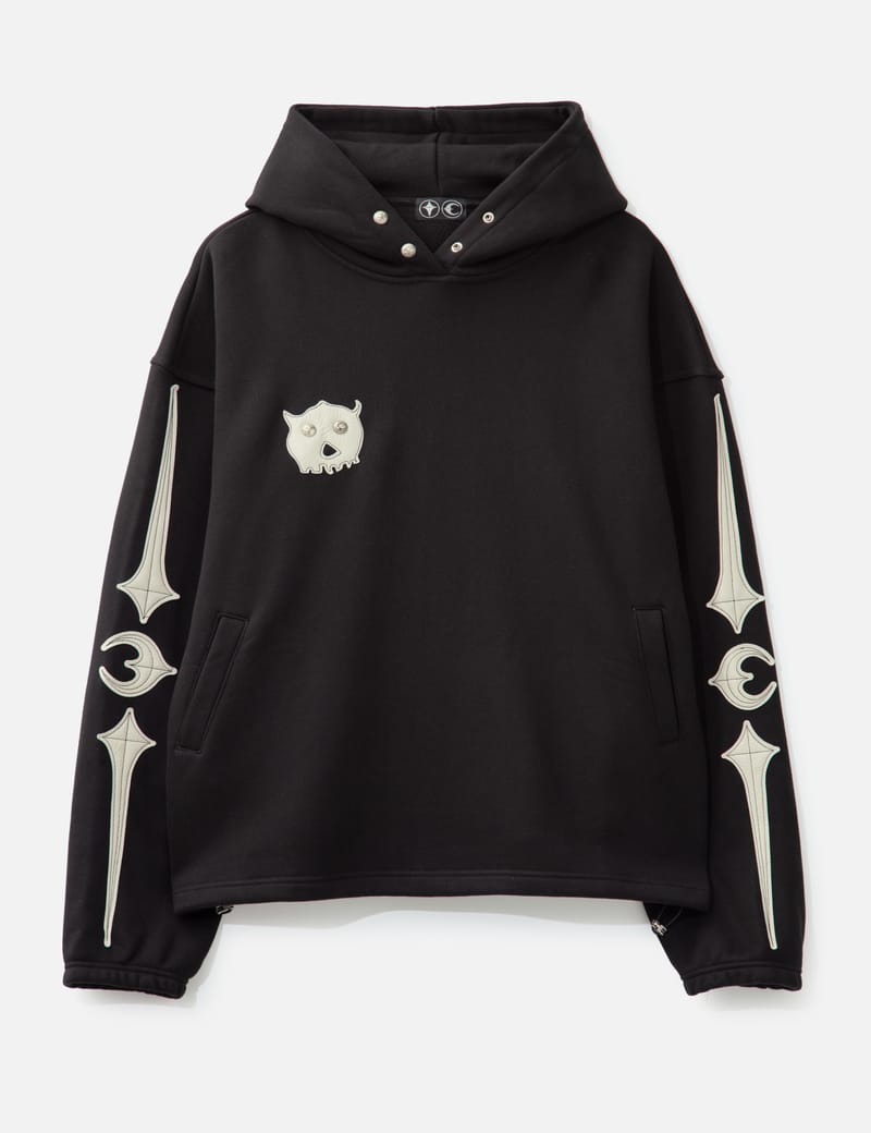 THUG CLUB TC Angels Hoodie - ヘビーウェイトのブラックフーディー