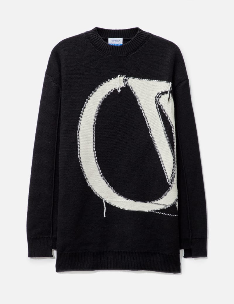 Off-White™ - OW MAXI LOGO KNIT CREWNECK | HBX