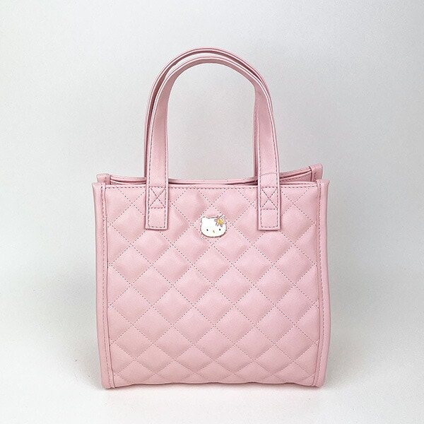 サンリオ ハローキティ キルトスクエアバッグ ピンクキルト トート