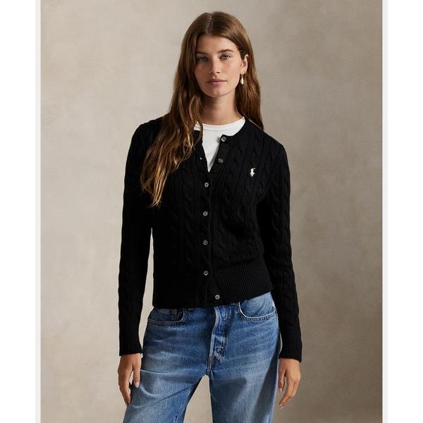 ケーブルニット コットン クルーネック カーディガン | ポロ ラルフ