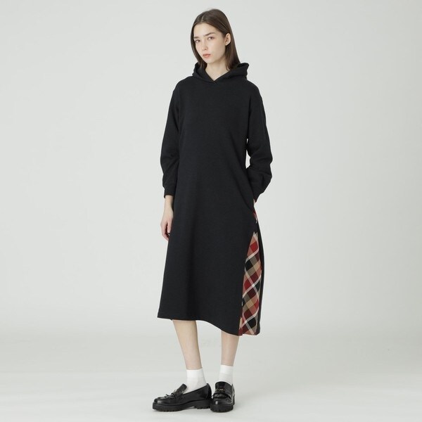 一部店舗限定】ベーシック裏毛フードワンピース | ブルーレーベル