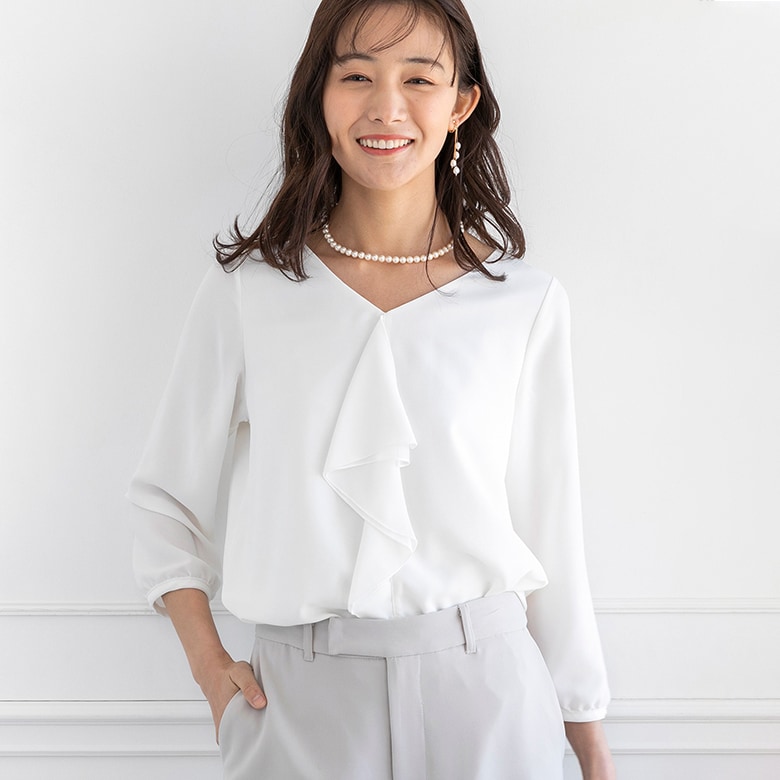 フリルカラーブラウス/七五三/卒業式/入学式/セレモニー/お宮参り/学校