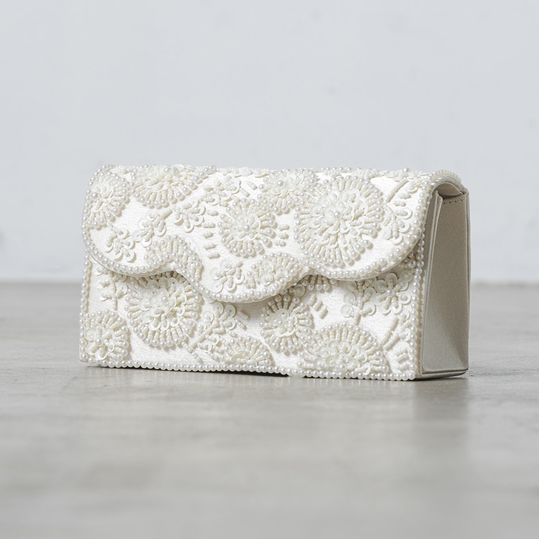 ビーズ刺繍 クラッチバッグ/お呼ばれ/結婚式/パーティー | フォルム