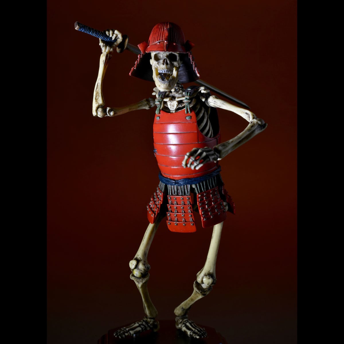 タケヤ式自在置物 KT-010 骸骨武者 (がいこつむしゃ) 着彩 | 海洋堂