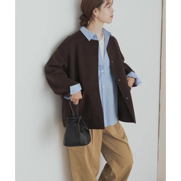 ウールリバーノーカーラミドルコート | アーバンリサーチ ドアーズ