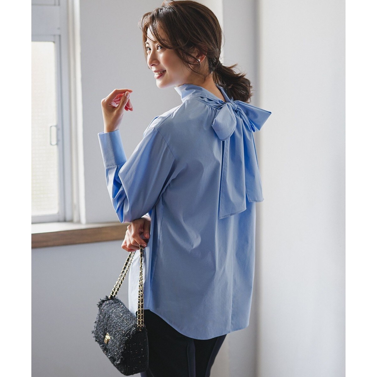 洗える】シャドーリーフ プリント ブラウス | 23区(23KU) | マルイ