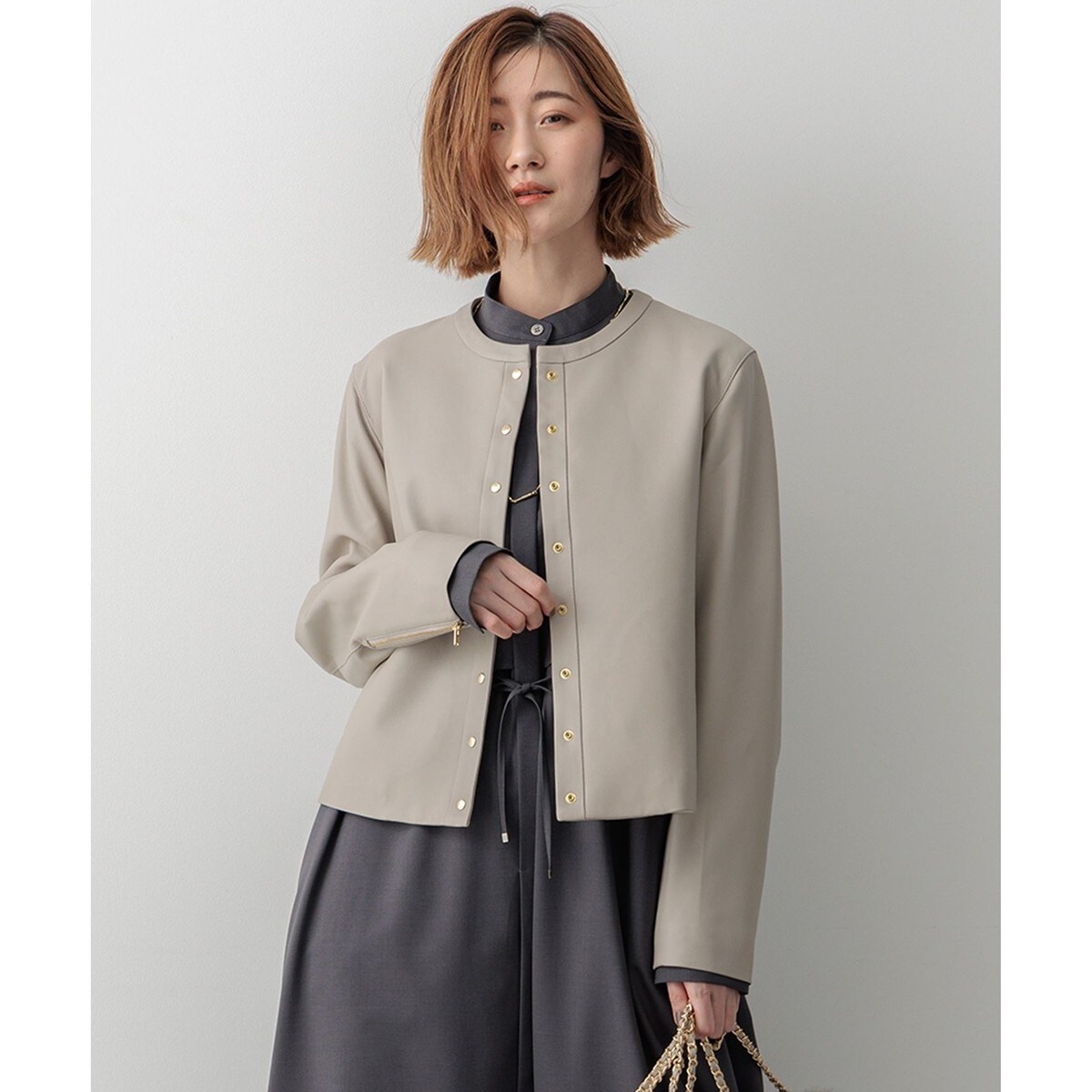 ラムレザー ノーカラージャケット | 23区(23KU) | マルイウェブチャネル