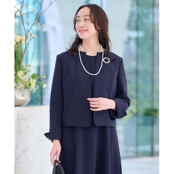 セレモニー／セットアップ可能／洗える】TWC ノーカラージャケット