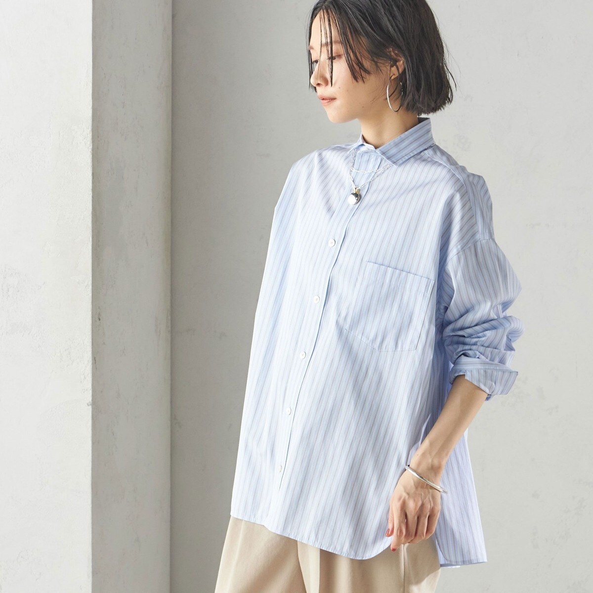 TICCA:〈手洗い可能〉スクエア ビック シャツ | シップス(SHIPS