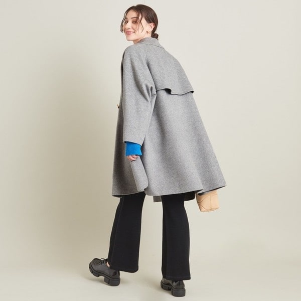 BEAUTY&YOUTH リバーポンチョコート＋ダイアナパンプス リバー