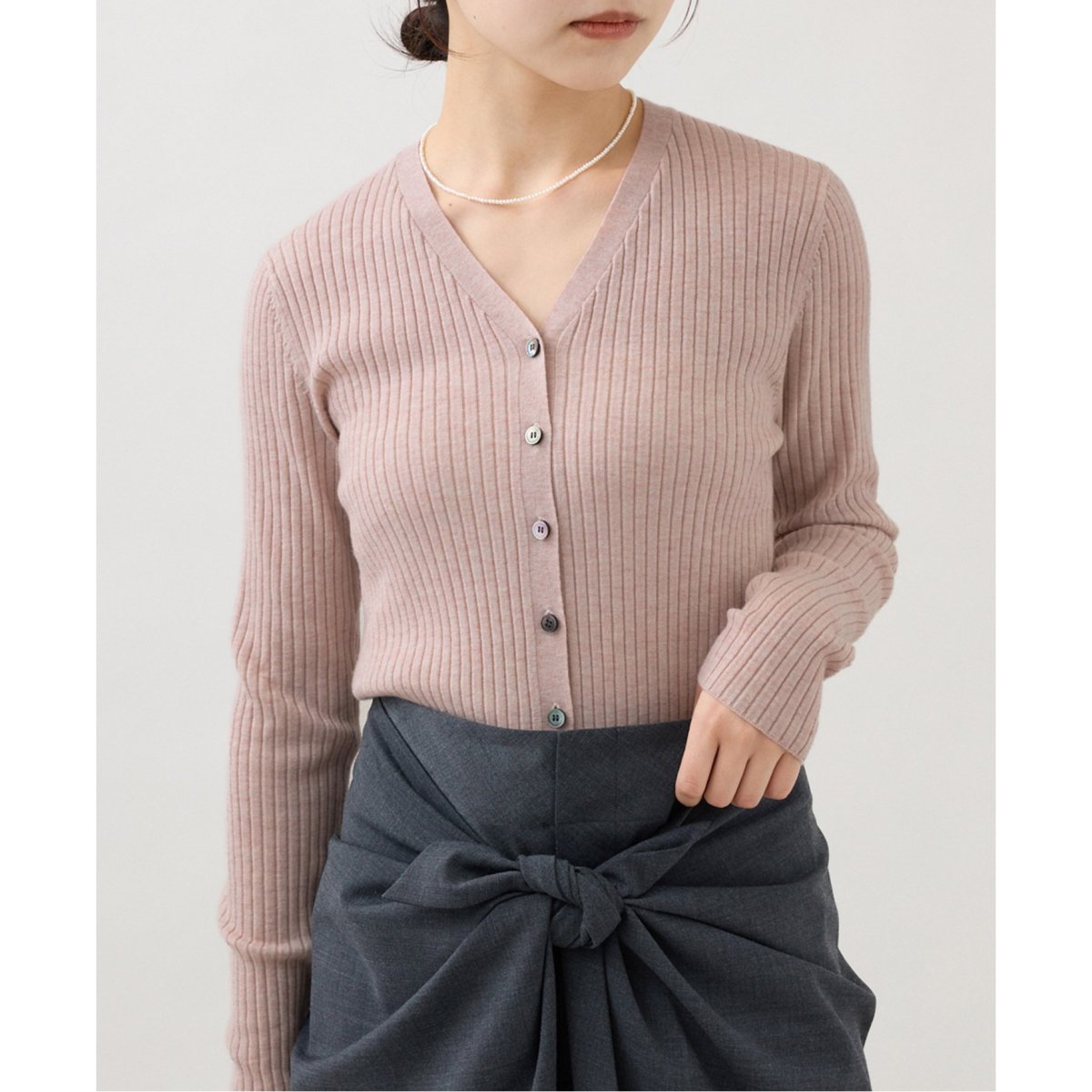 イタリア糸 RIB Vネックカーディガン | イエナ(IENA) | マルイウェブ