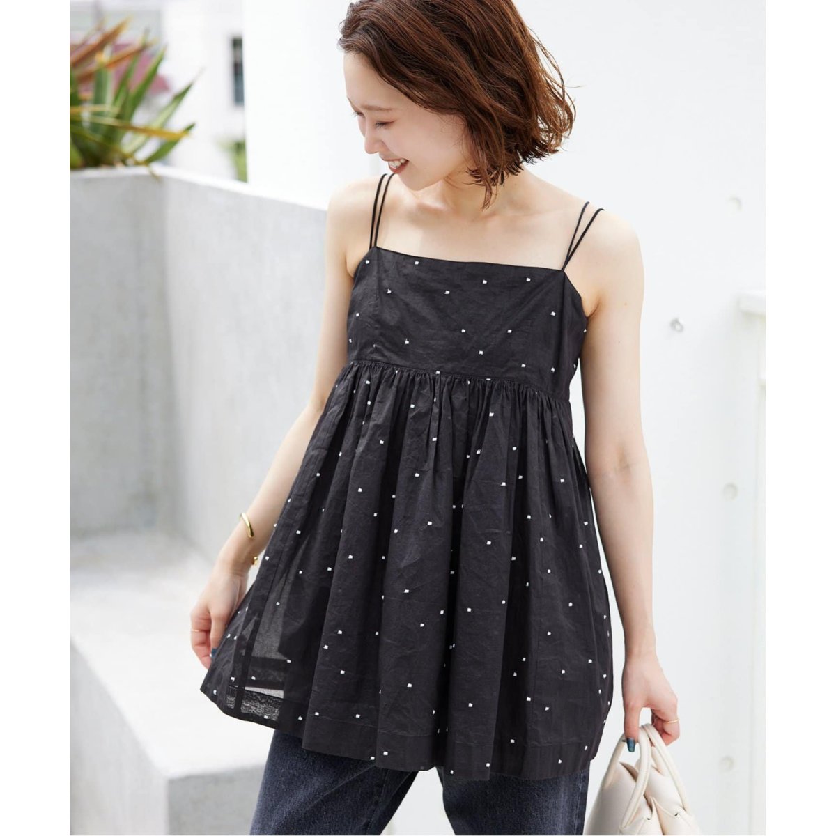 ドット刺しゅうキャミソール | スローブ イエナ(SLOBE IENA) | マルイ