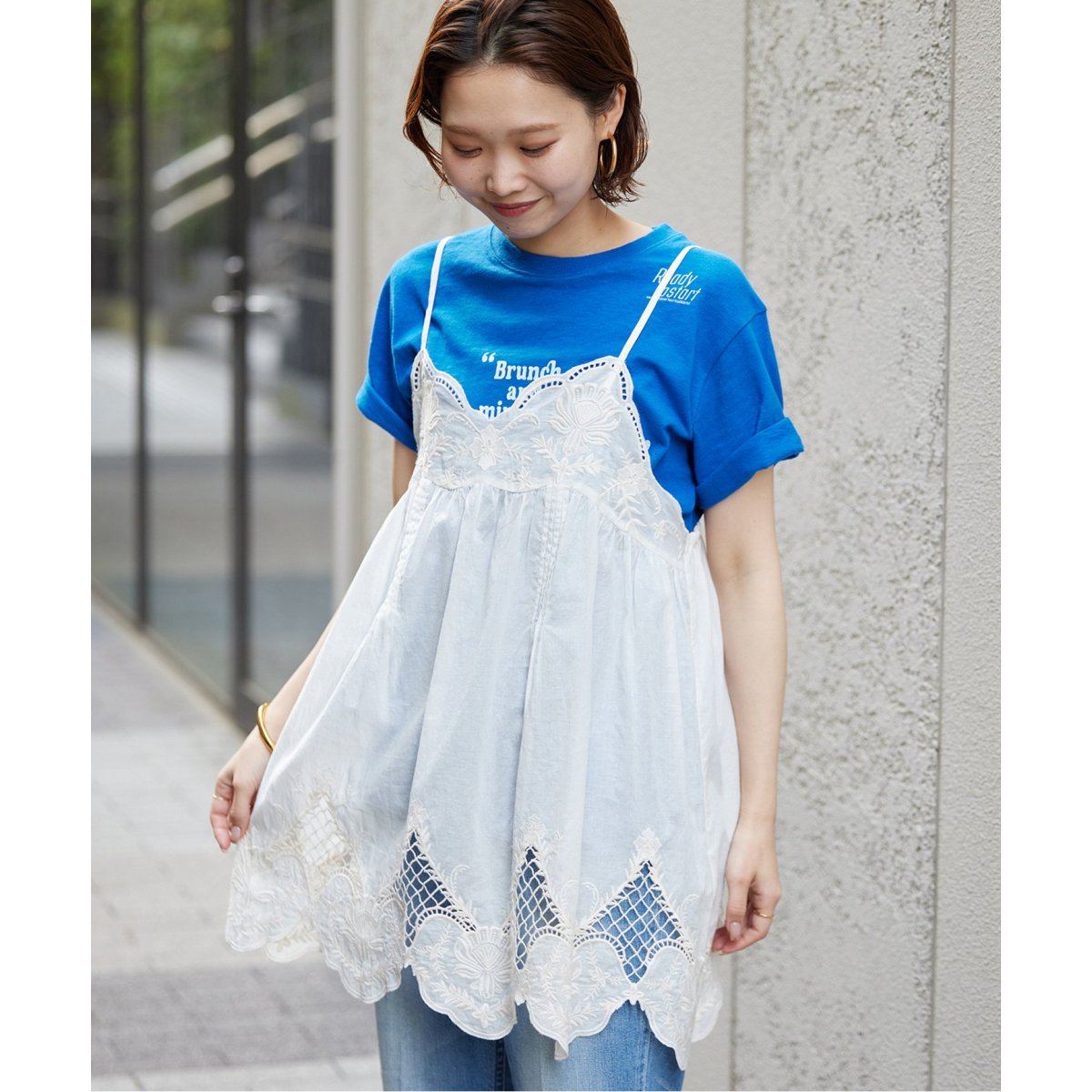 カット刺しゅうキャミブラウス | スローブ イエナ(SLOBE IENA