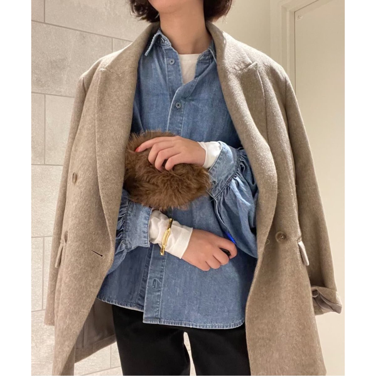 LE DENIM WING SLEEVE シャツ | スローブ イエナ(SLOBE IENA) | マルイ