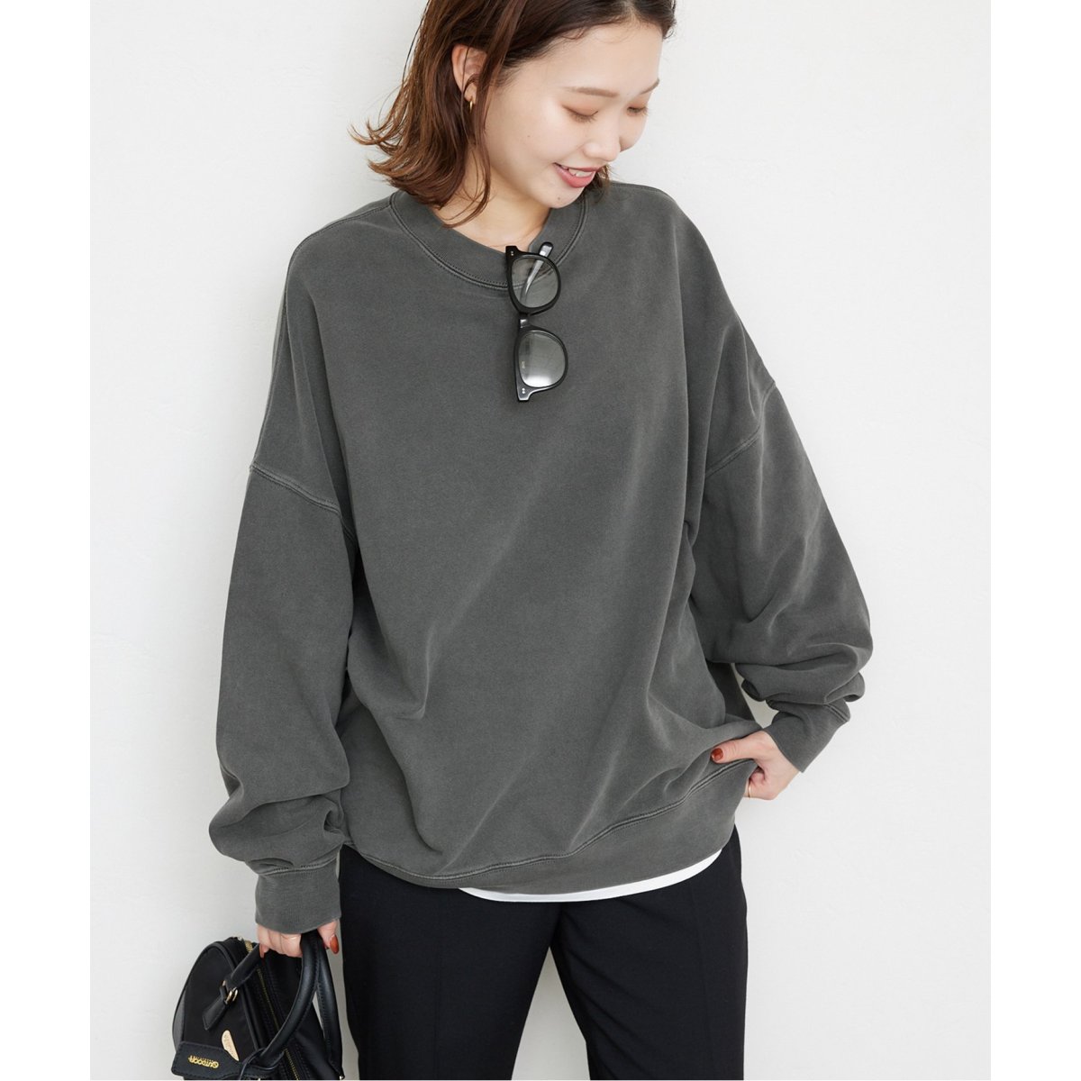 ビックシルエットピグメント裏毛プルオーバー | スローブ イエナ(SLOBE