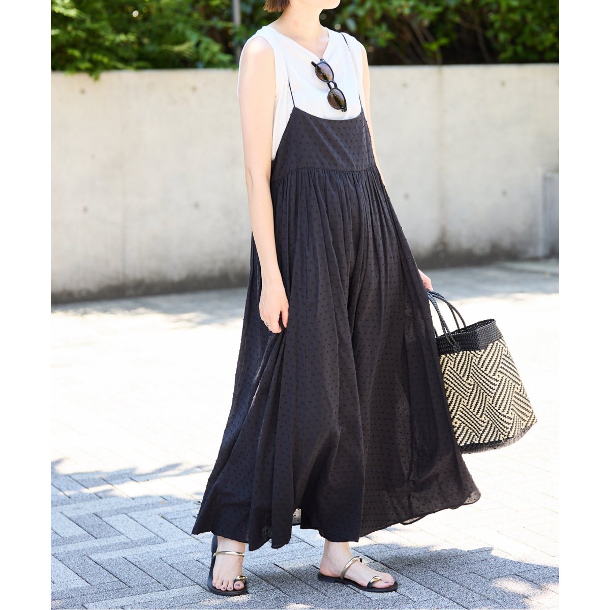 2枚セット/一部カラーWEB・店舗限定》エアリーギャザーキャミ