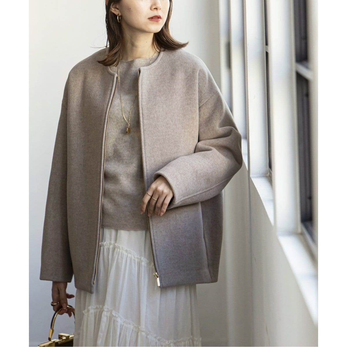 追加》MTRカラーレスジップショートコート | ノーブル(Noble) | マルイ