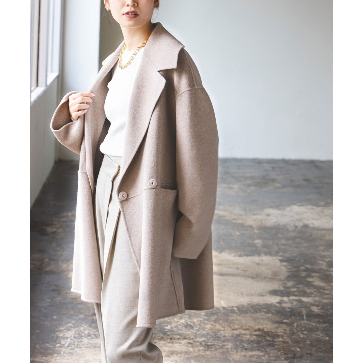 追加》Super160sリバーミドルコート | ノーブル(Noble) | マルイウェブ