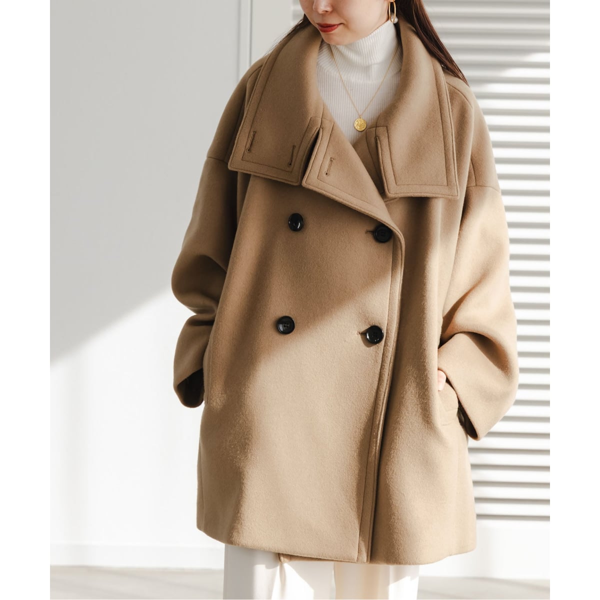 追加》スタンドカラーオーバーコート | ノーブル(Noble) | マルイ