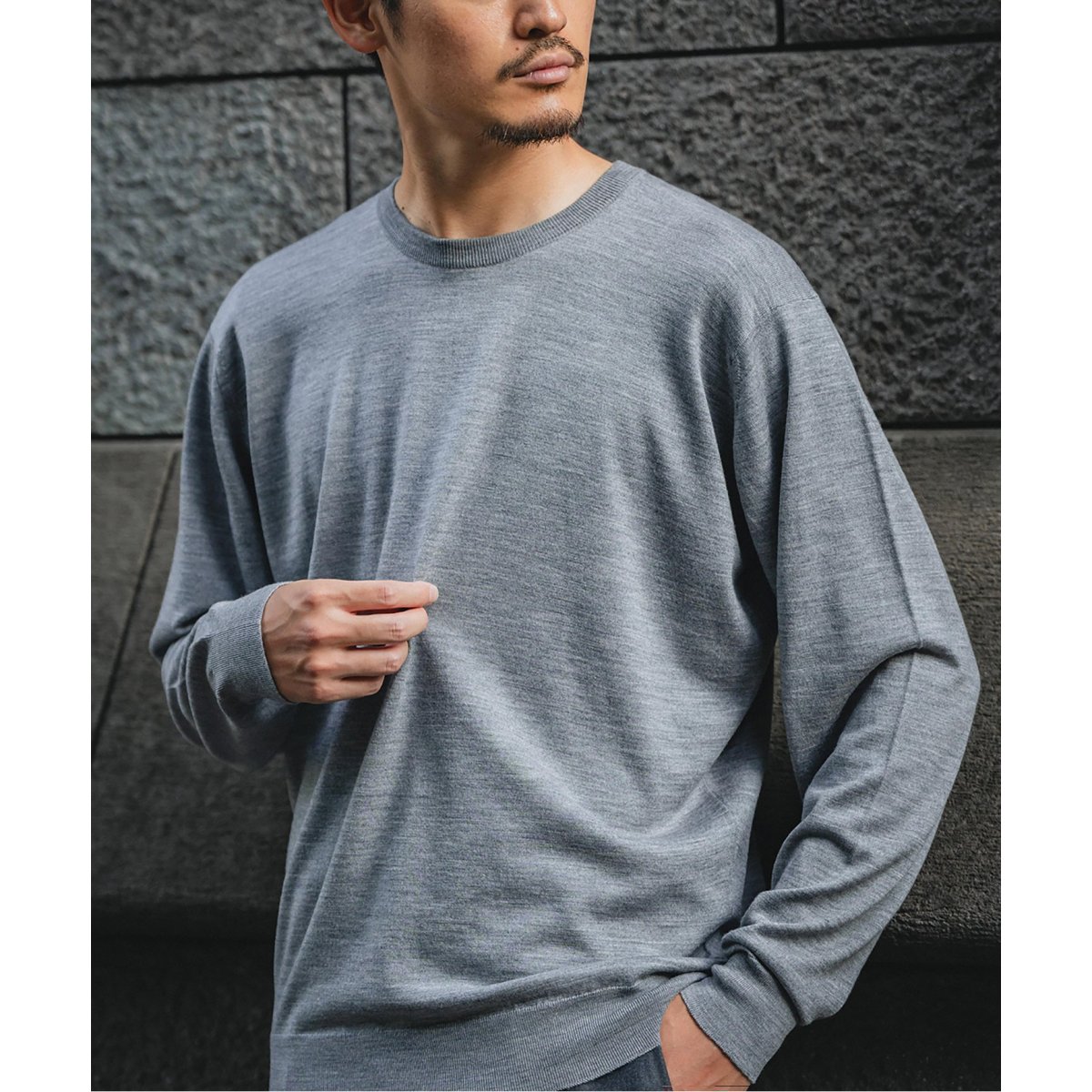 JOHN SMEDLEY / ジョンスメドレー】別注 30ゲージ クルーネックニット