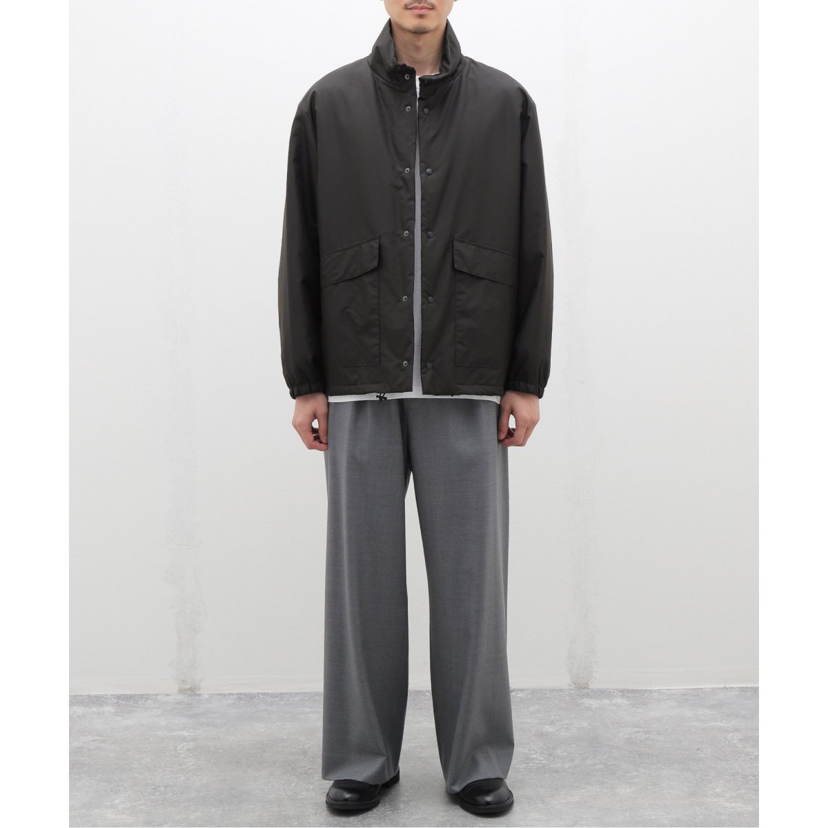 ATON(エイトン) SILK COATING PADDED STAND COACH JAC JKA