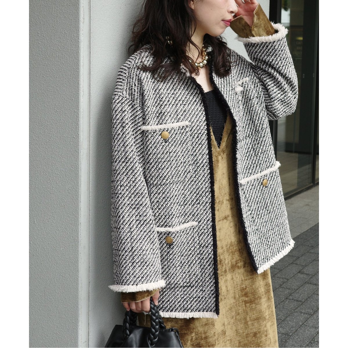 GIOLICAツイードBIGジャケット | ジャーナルスタンダード レサージュ