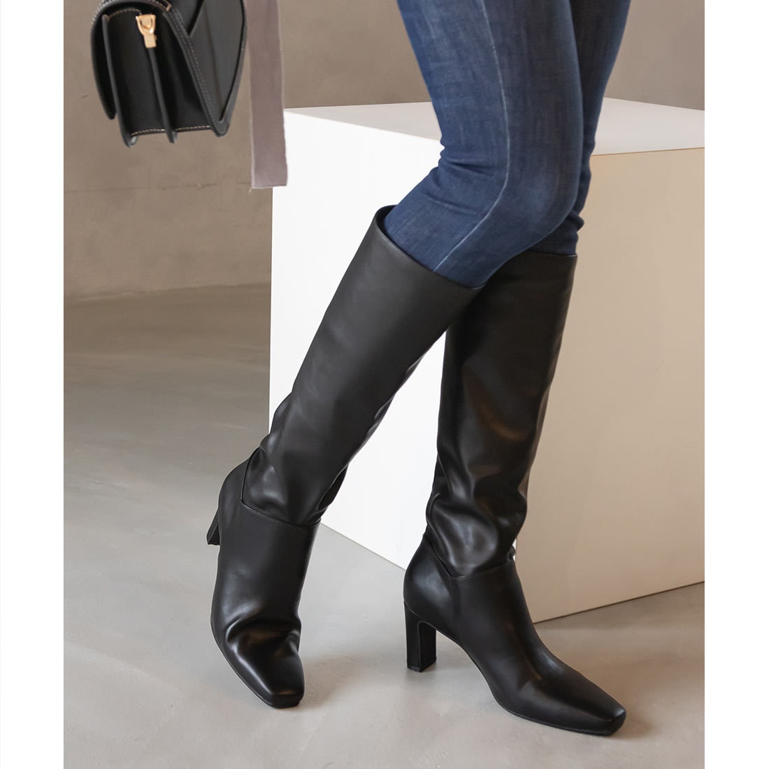 22.5-25.5】晴雨兼用 平ヒールロングブーツ | ランダ(RANDA) | マルイ