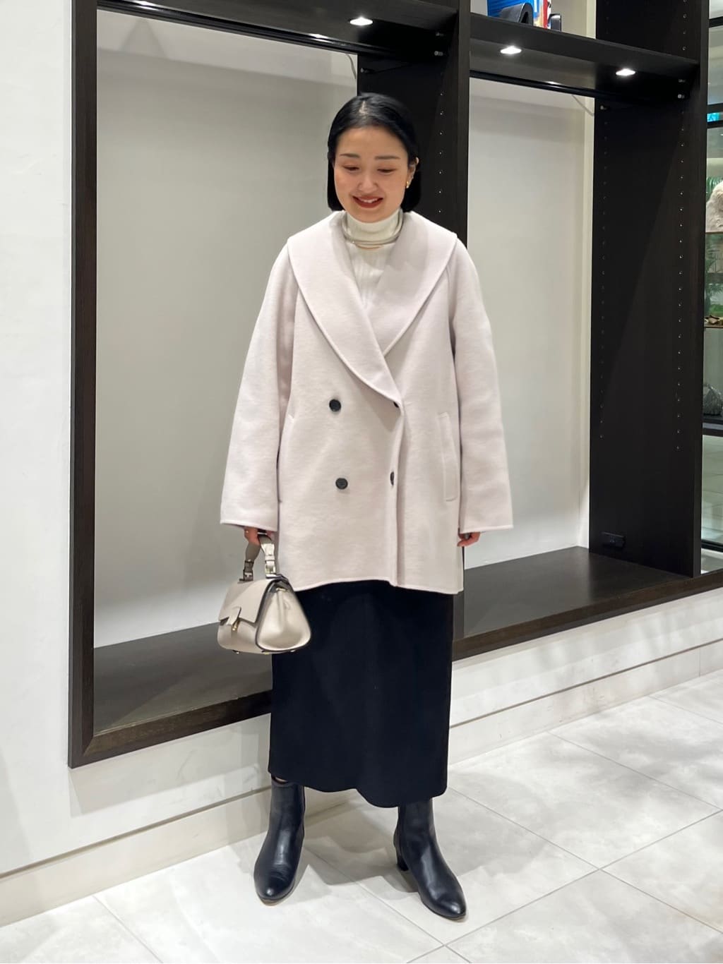 セール】 モノトーンカルゼクルーショートコート （ダッフルコート