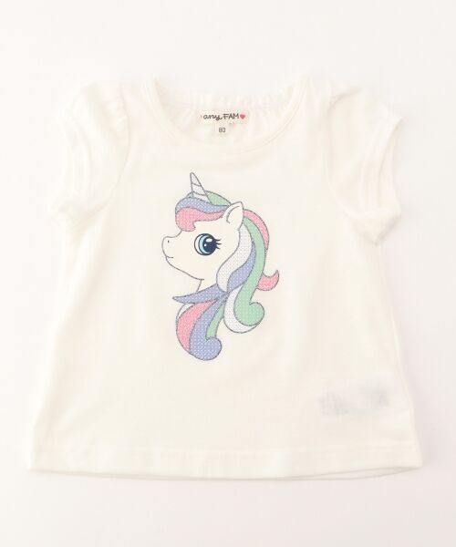 セール】 【KIDS】ミラクルスパンコール 吸水速乾 ユニコーン Tシャツ