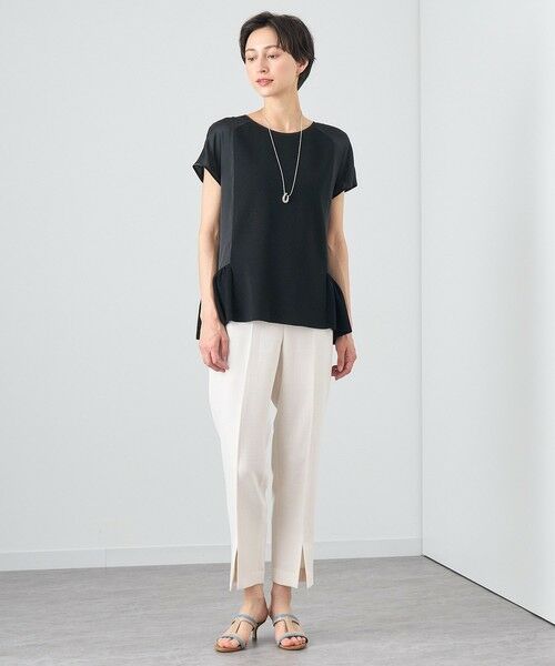 セール】 布帛コンビフリルヘム プルオーバー （カットソー）｜ANAYI