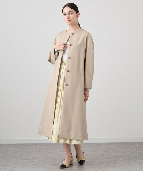 セール】 撥水ツイルノーカラーコート （トレンチコート）｜ANAYI