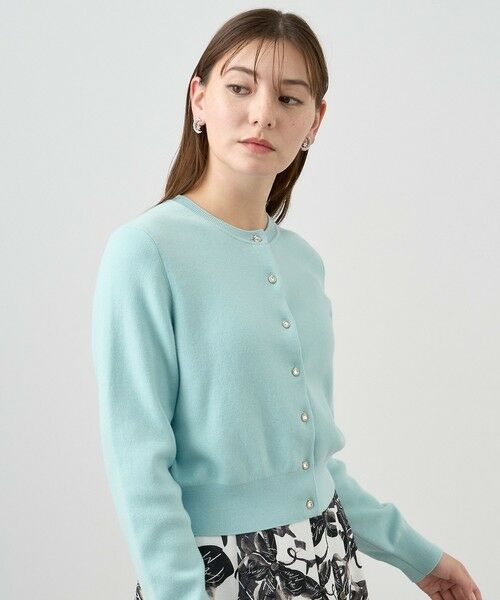 セール】 コットンカシミヤクルーネック カーディガン （カーディガン