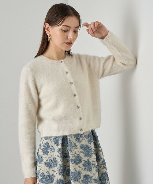 セール】 フラッフィアソート釦ショート カーディガン （カーディガン