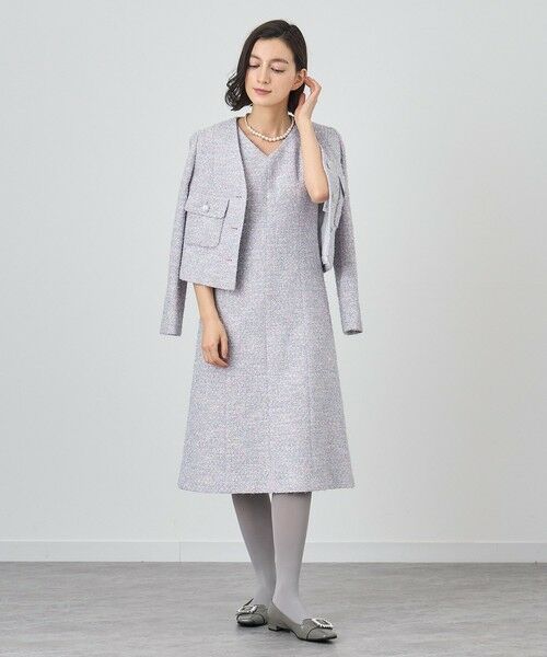 セール】 【セットアップ対応商品】メタルシャギーツイード ワンピース