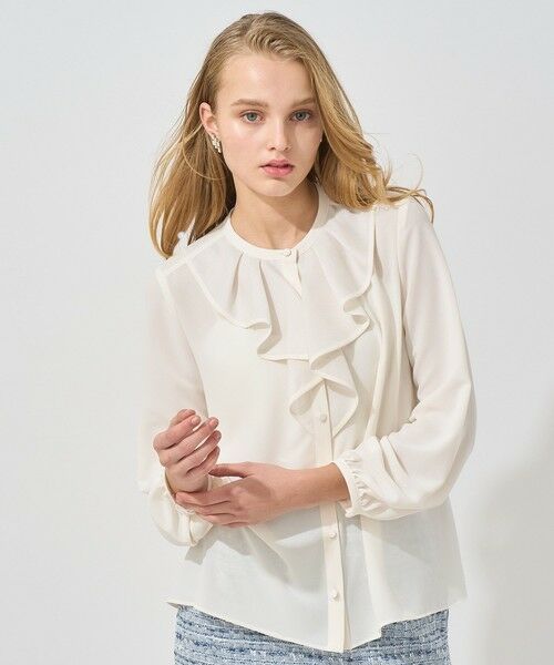 Eternal Line 2025】ジョーゼットカラミラッフル ブラウス （シャツ