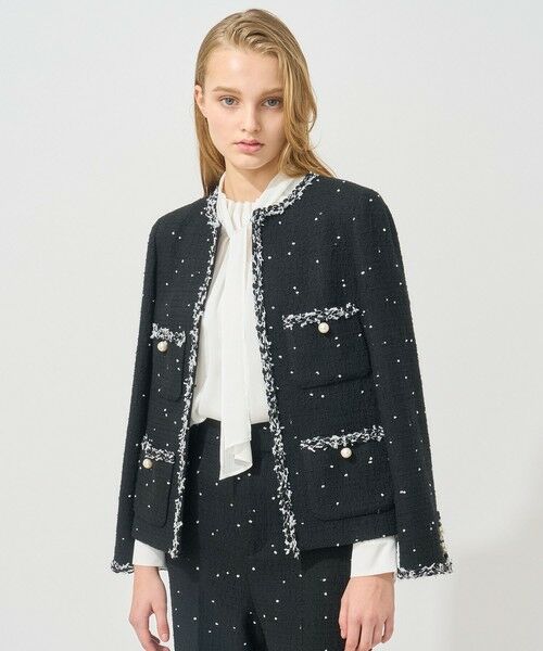 セール】 【Eternal Line 2025】ミニドットツイードノーカラー