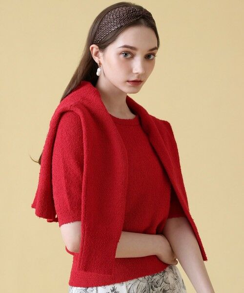 セール】 ネップスムースクルーネックカーディガン （カーディガン