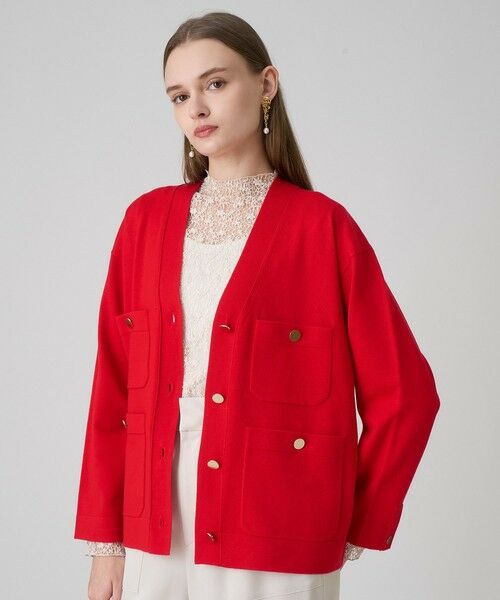 セール】 エキストラファインメリノボクシー ジャケット カーディガン