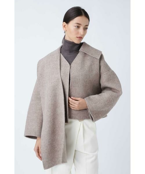 STORY 12月号掲載｜シャギーカルゼケープ付きジャケット （テーラード