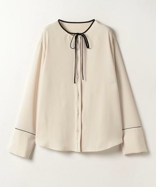 ジョーゼット細パイピングブラウス （シャツ・ブラウス