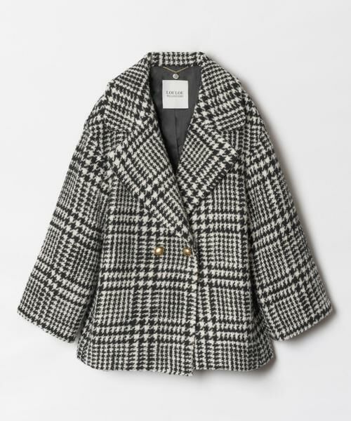 セール】 グレンチェックミドル丈コート （その他アウター