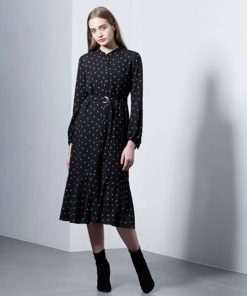 スタードット刺繍ワンピース （ミニ丈・ひざ丈ワンピース）｜GRACE