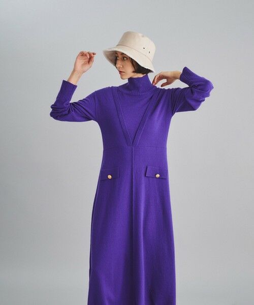 セール】 ウールニットフレアワンピース （ロング・マキシ丈ワンピース