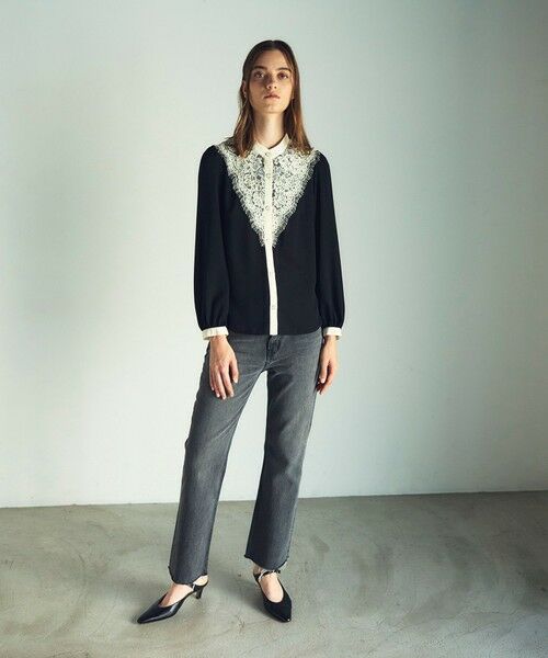 バイカラーレースブラウス （シャツ・ブラウス）｜GRACE CONTINENTAL